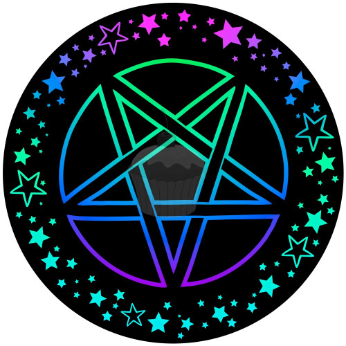 Edible paper "Pentagram black magic" - A4