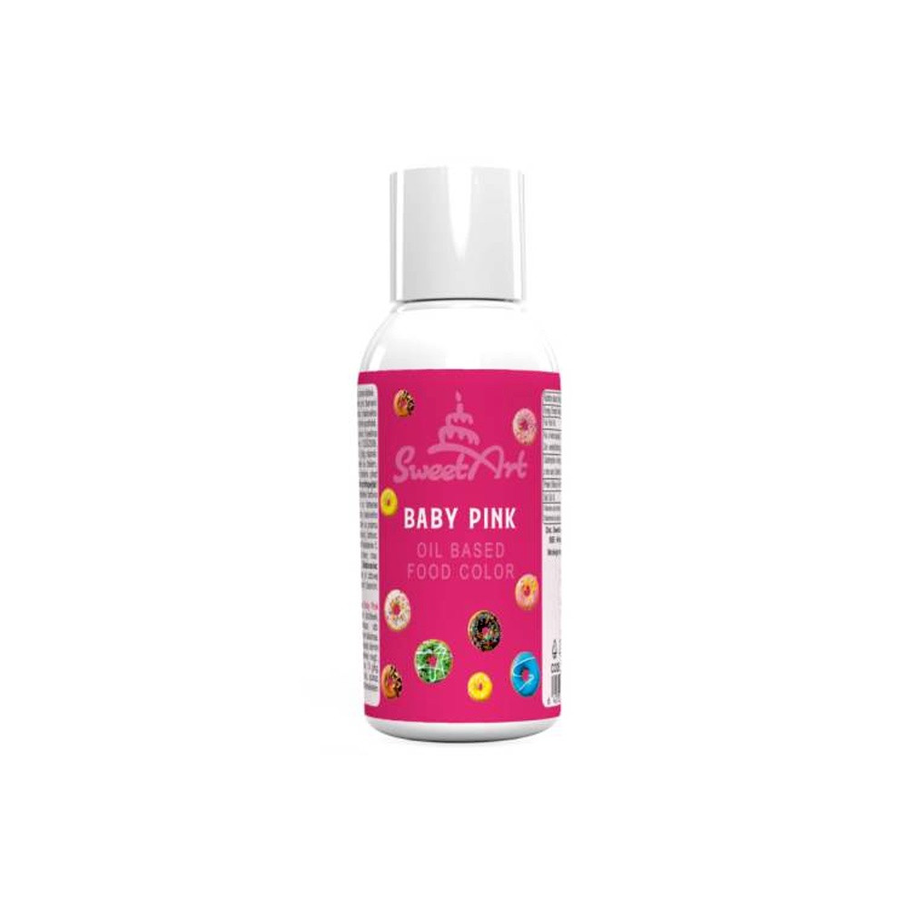 SweetArt - Flüssige Lebensmittelfarbe für Schokolade Baby Pink - Pink 50g