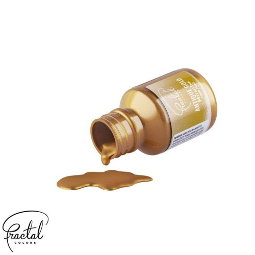 Flüssige Perlenfarbe Fractal - paint - Antique Gold 30ml