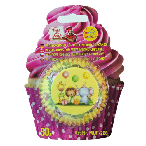 Baking cups - birthday at the ZOO - 50 pcs