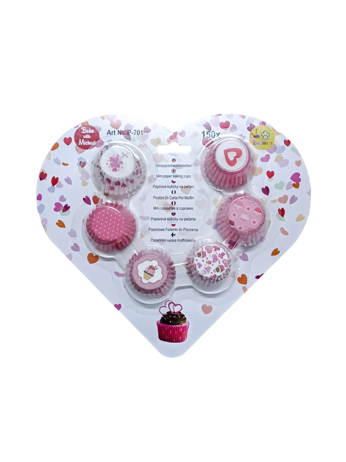 Baking Cups MINI  - Valentine in love - 150 pcs