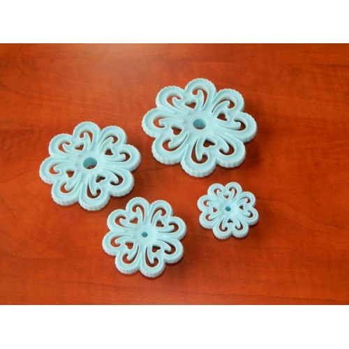 Set of cookie cutters - lace four-leaf clover