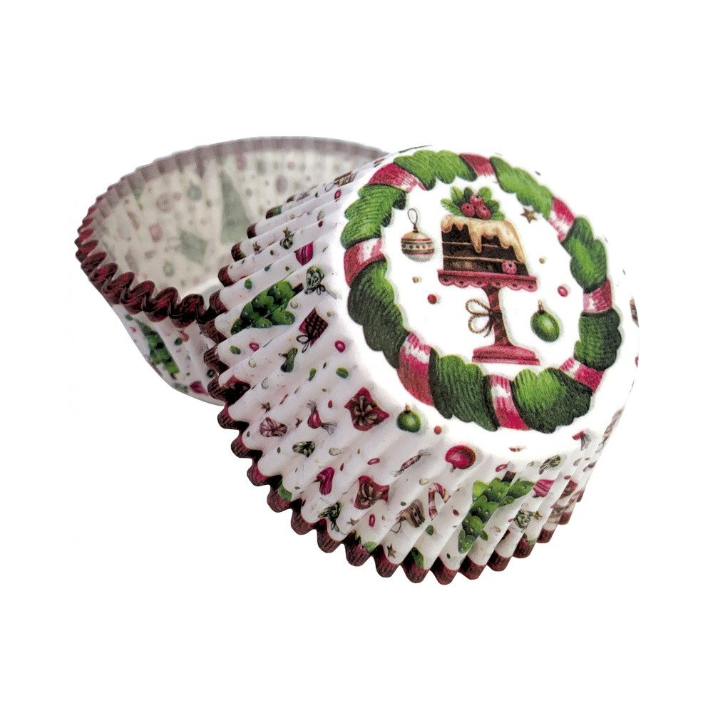 Baking cups - Christmas - christmas pudding - 50 pcs