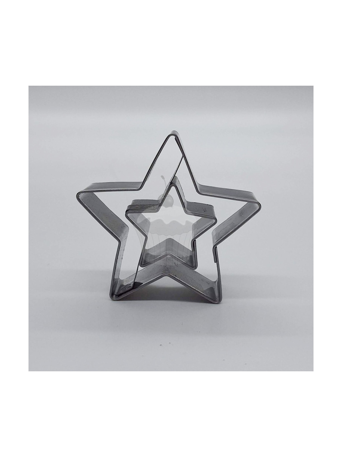 Stainless steel cutter - 5-pointed star with star center - 6cm