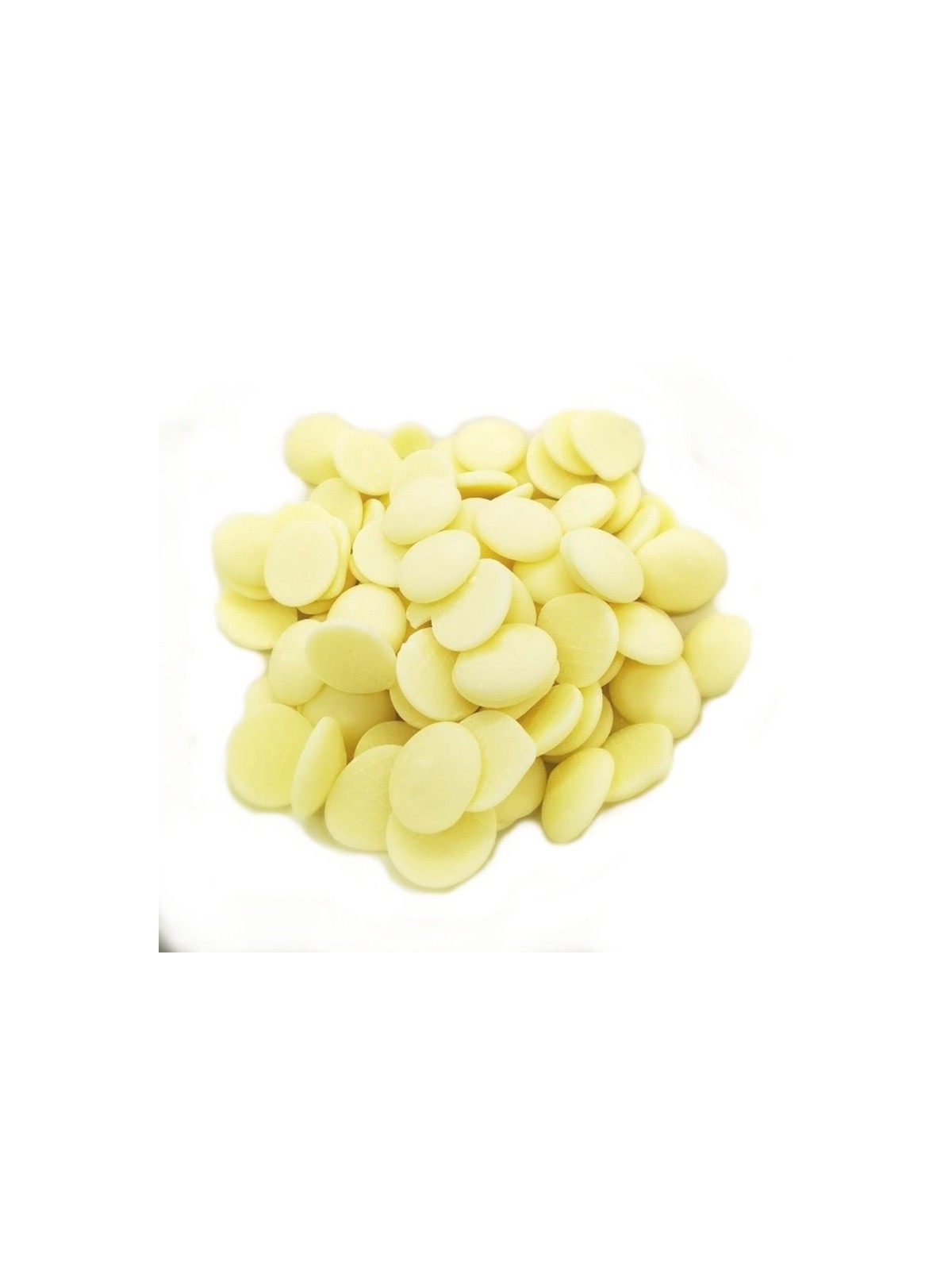 White chocolate chips - white discs - 250g