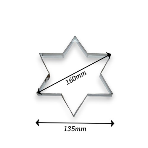 Cookie cutter - Star 6 points - 16cm