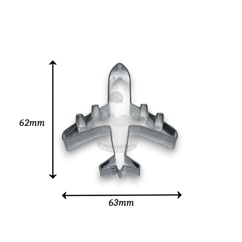 Ausstecher aus Edelstahl - Verkehrsflugzeug