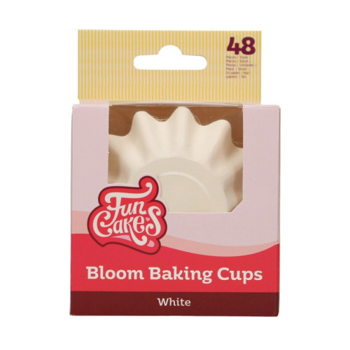 FunCakes Bloom Baking Cups - white - 48pcs