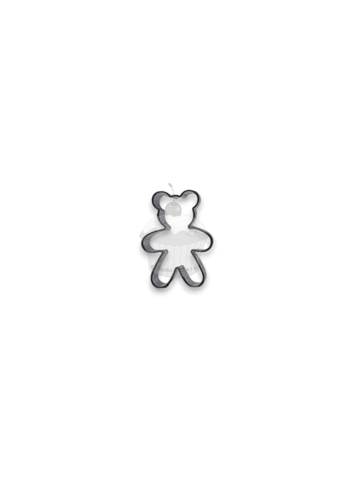 Stainless steel mini cookie cutter - teddy bear - 3cm