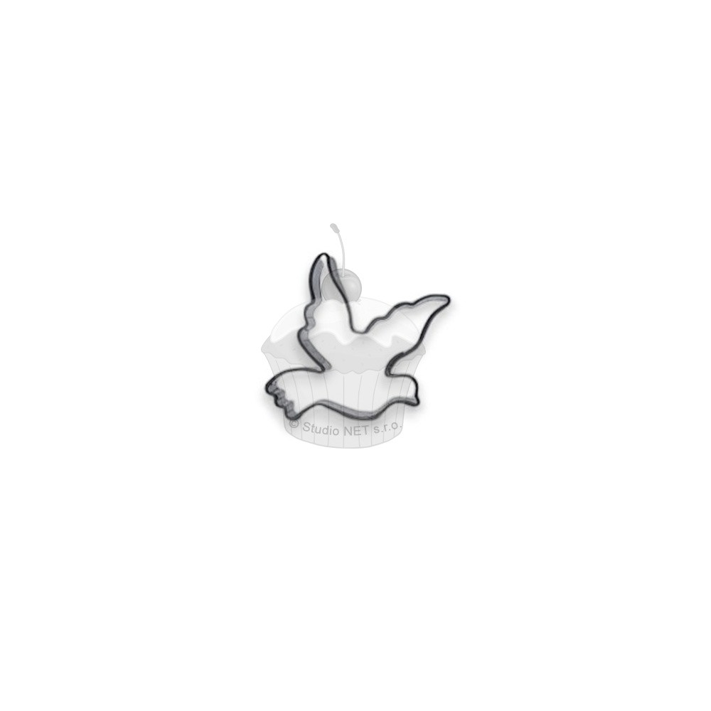 Stainless steel mini cookie cutter - dove - 3 cm