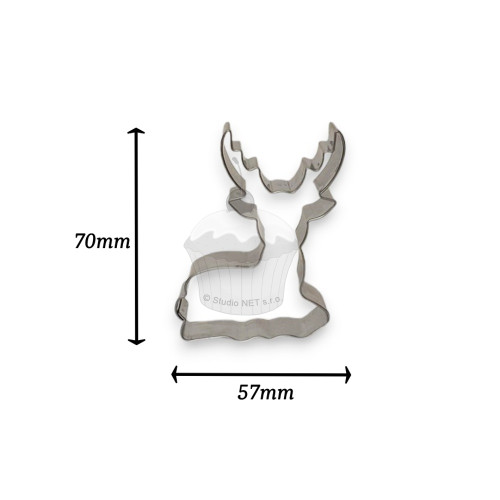 Stainless steel cookie cutter - deer II - 7cm