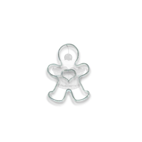 Cookie cutter - Gingerbread man + heart 5cm