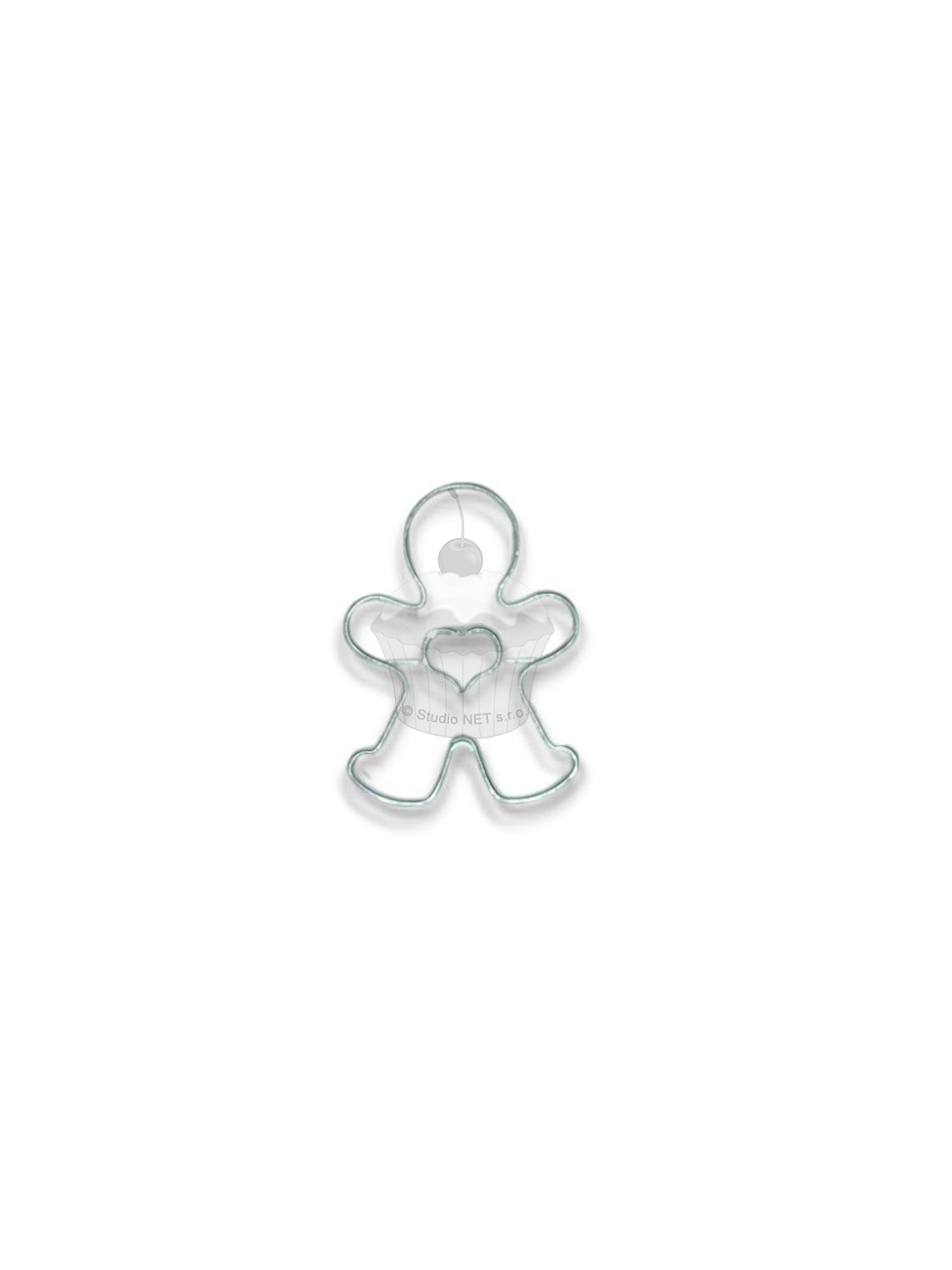 Cookie cutter - Gingerbread man + heart 5cm