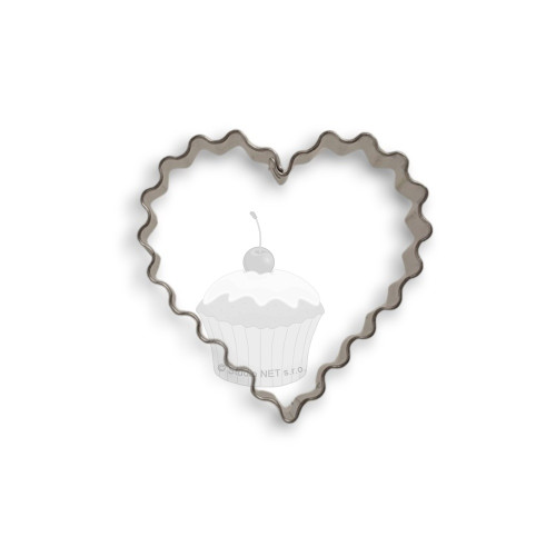 Cookie Cutter - notched heart 5.8cm