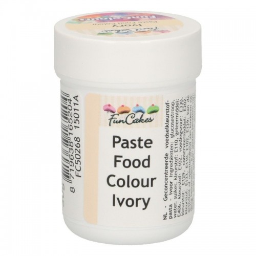 DISCOUNT: FunCakes paste food colour - ivory - cup 30g