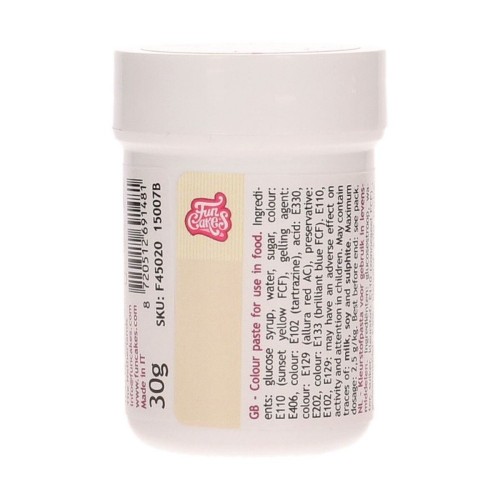 DISCOUNT: FunCakes ivory - gel color - ivory - pot - 30g