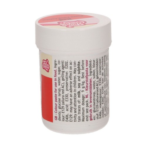 RABATT: FunColours paste food colour -  red  - cup 30g