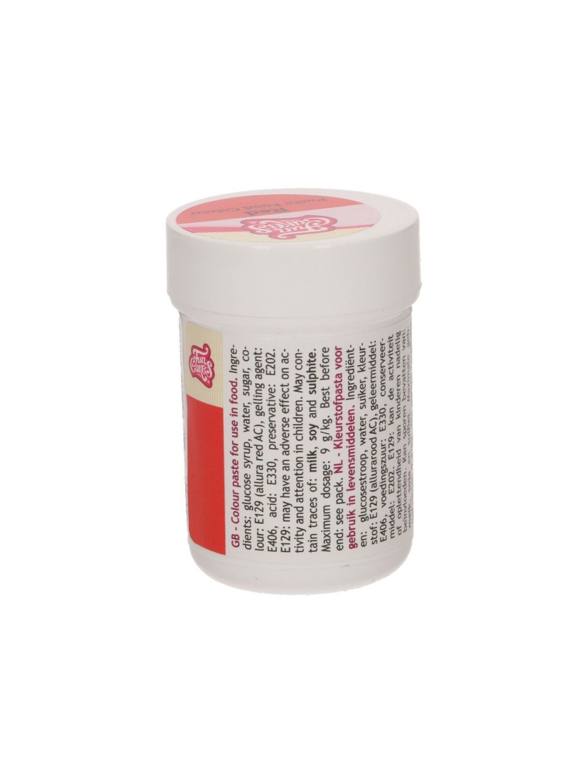 RABATT: FunColours paste food colour -  red  - cup 30g