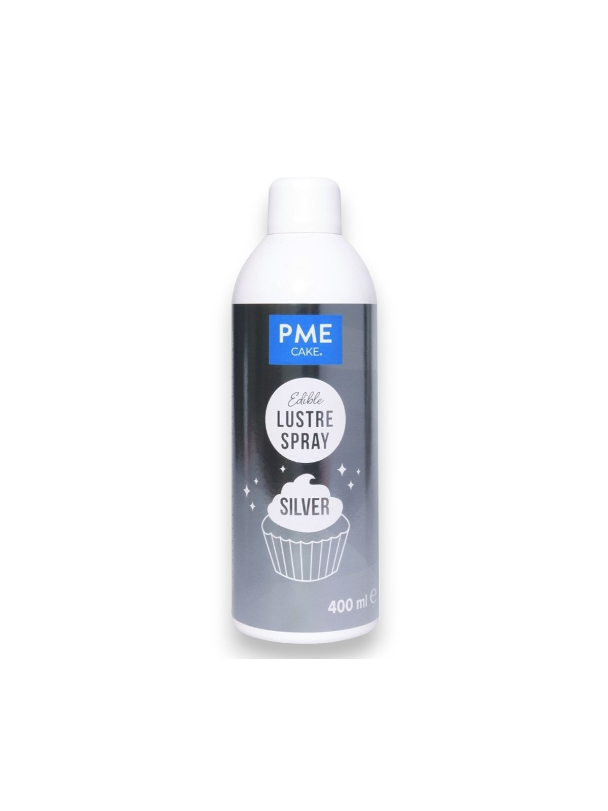 PME Edible Lustre Spray - silver glossy spray - 400ml