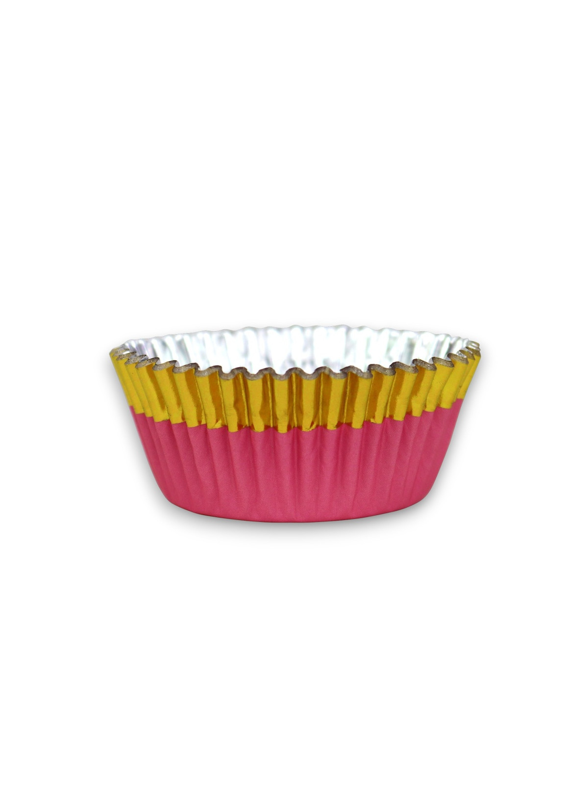 PME Backförmchen mit Folie - rosa mit goldener Kante - 30 Stück