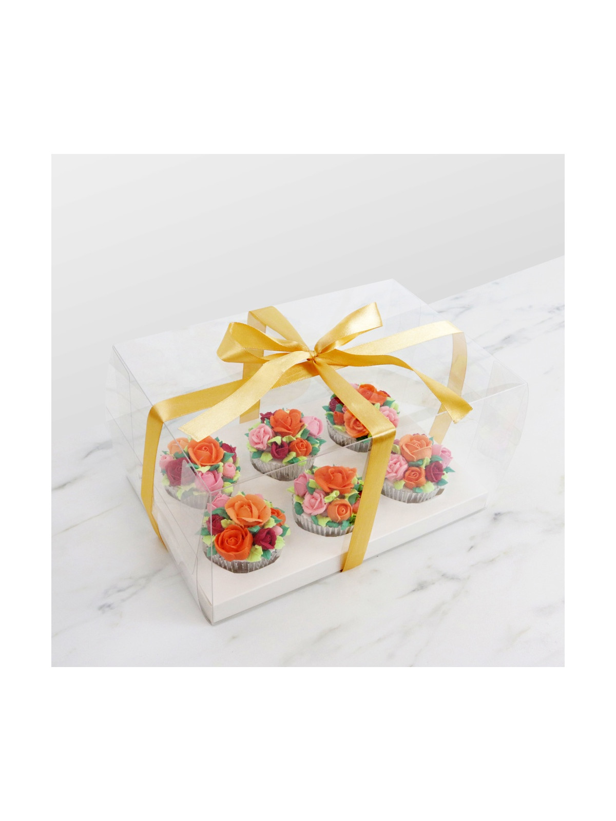 PME Crystal Cake Box - Luxuriöse Cupcake-Box mit Schleife.