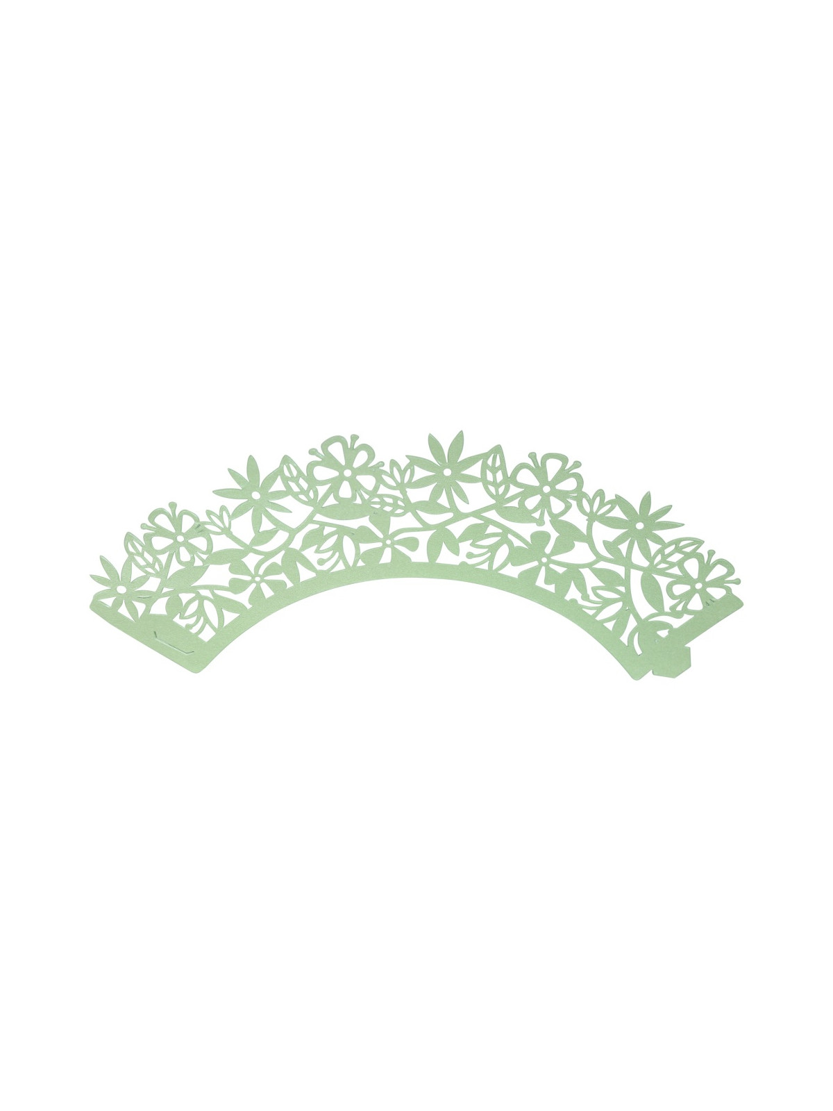 PME Cupcake Wrappers - lace cupcake wrapper - light green flowers - 12 pcs
