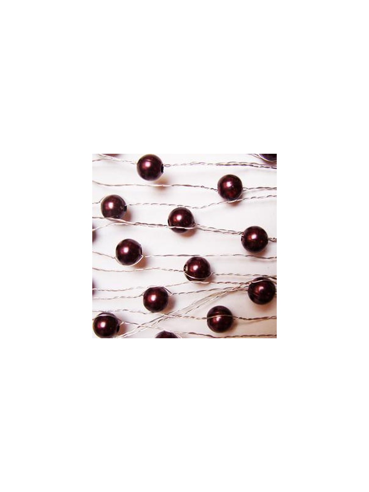 Coffee brown - Pearls on a wire