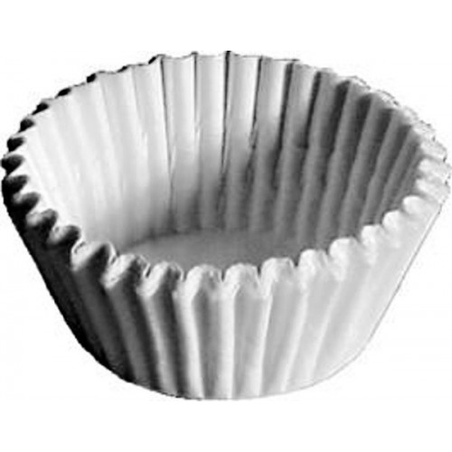 Cupcake baking liner 2,8 x 1,6cm mini - white - 100pcs
