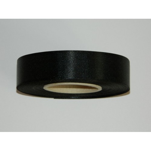 Satinband - schwarz 20m / 24 mm