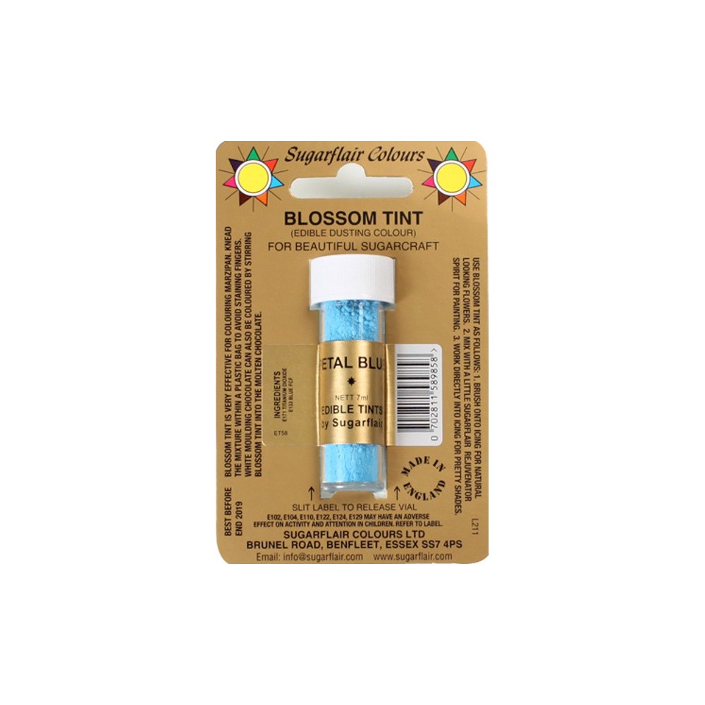 Sugarflair - Powder Colour - Blue - PETAL BLUE 7ml