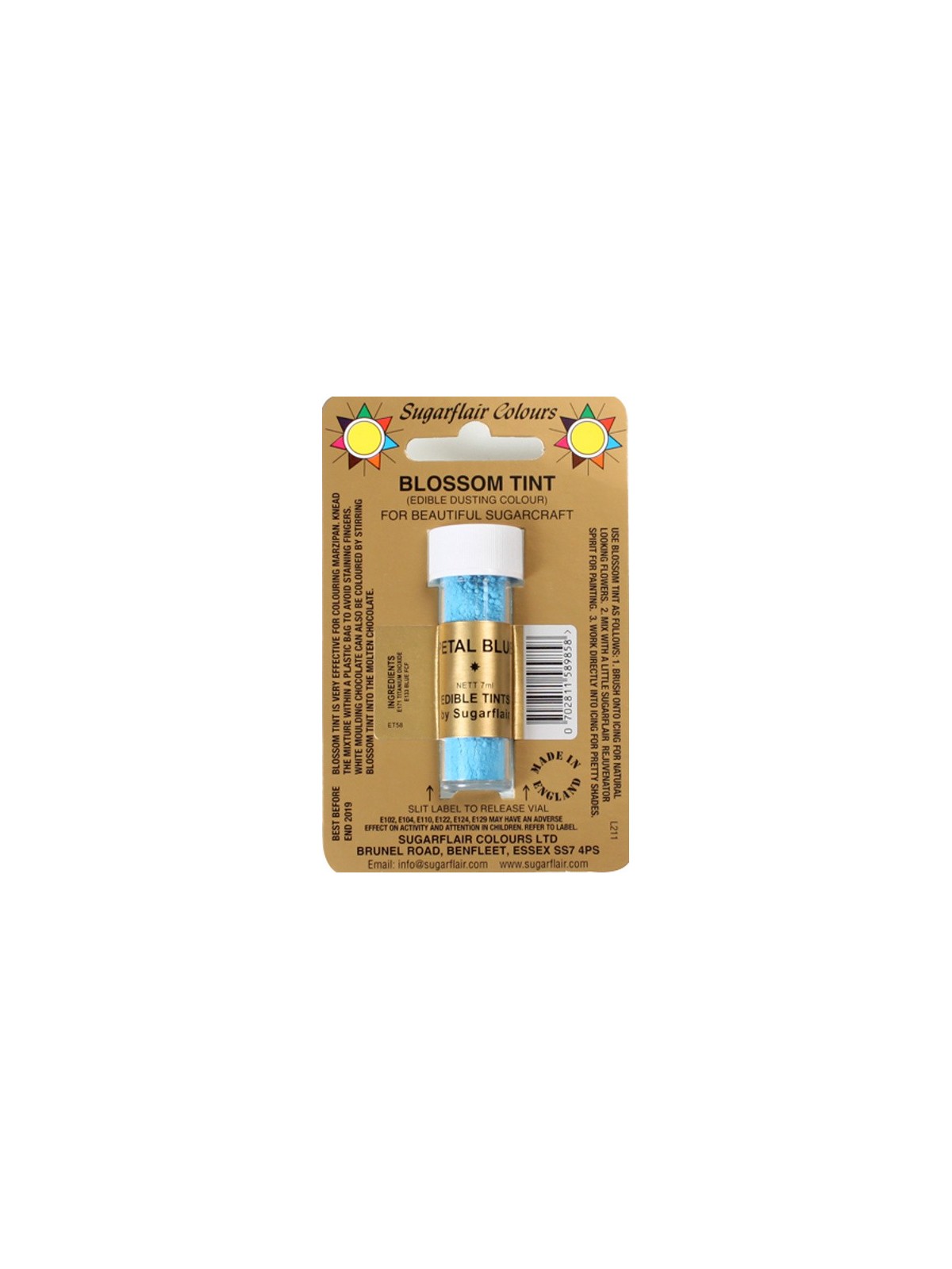 Sugarflair Dusting Colour  PETAL BLUE 7ml