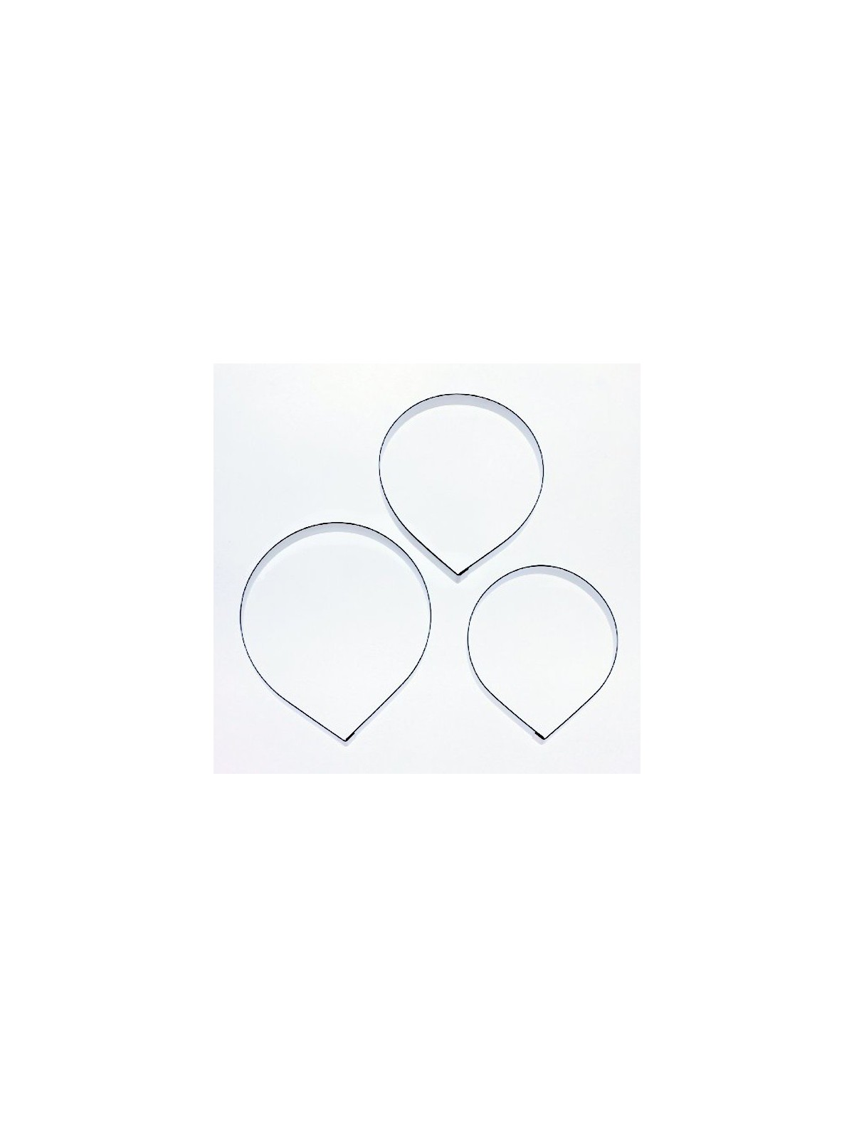 Culpitt Ausstecher-Set - Rosenblatt XL - 3 Stücke