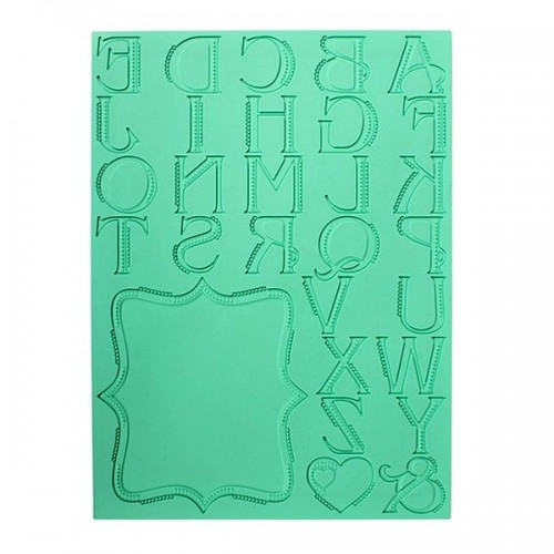 Silicone template for edible lace - Alphabet