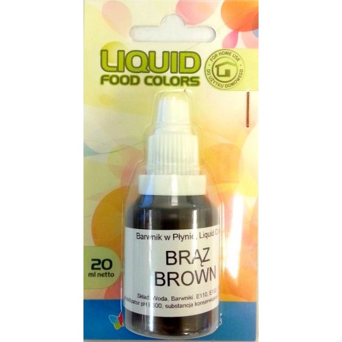 Airbrush-Farbe flüssig Food Colours Brown (20 ml) Braun