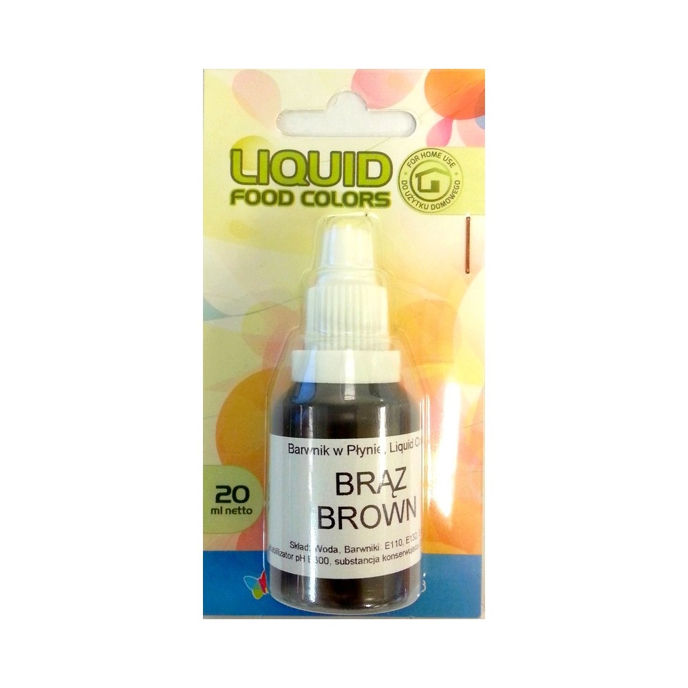 Airbrush-Farbe flüssig Food Colours Brown (20 ml) Braun