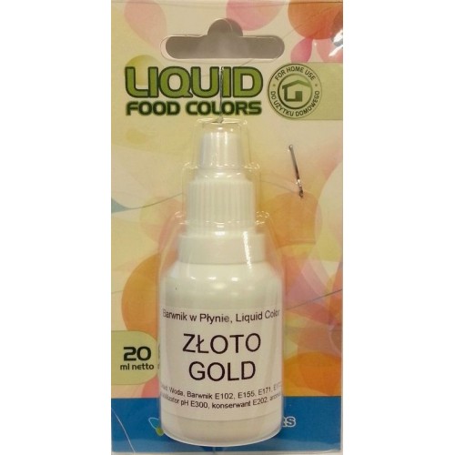 Airbrush pearlescent liquid Food Colours Gold (20 ml) Gold