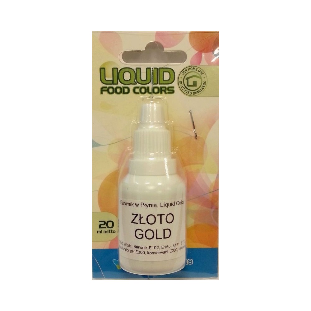 Airbrush Perlglanzfarbe flüssig Food Colours Gold (20 ml) Gold