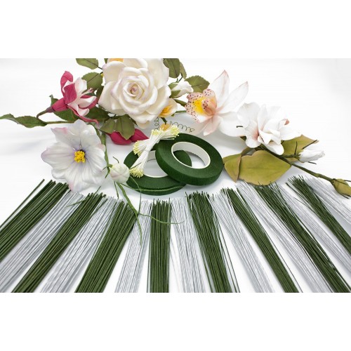 Caketools - 16 green flower arranging wires - 25 pcs.