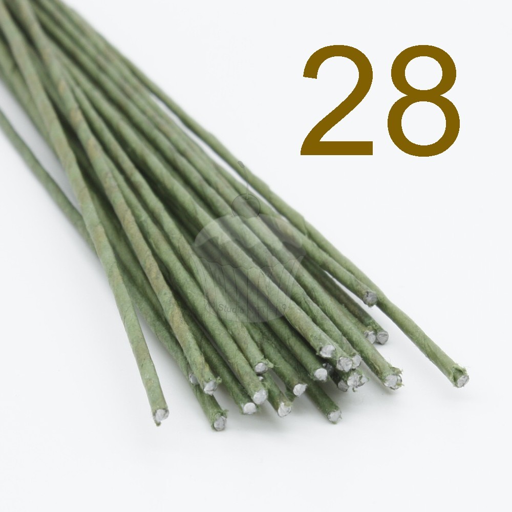 Caketools - 28 green floral wires - 50 pcs