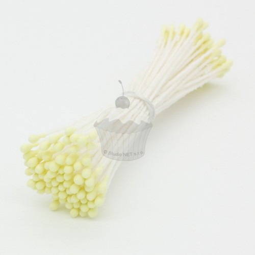 Caketools - floral stamens - matte small yellow - 72pcs