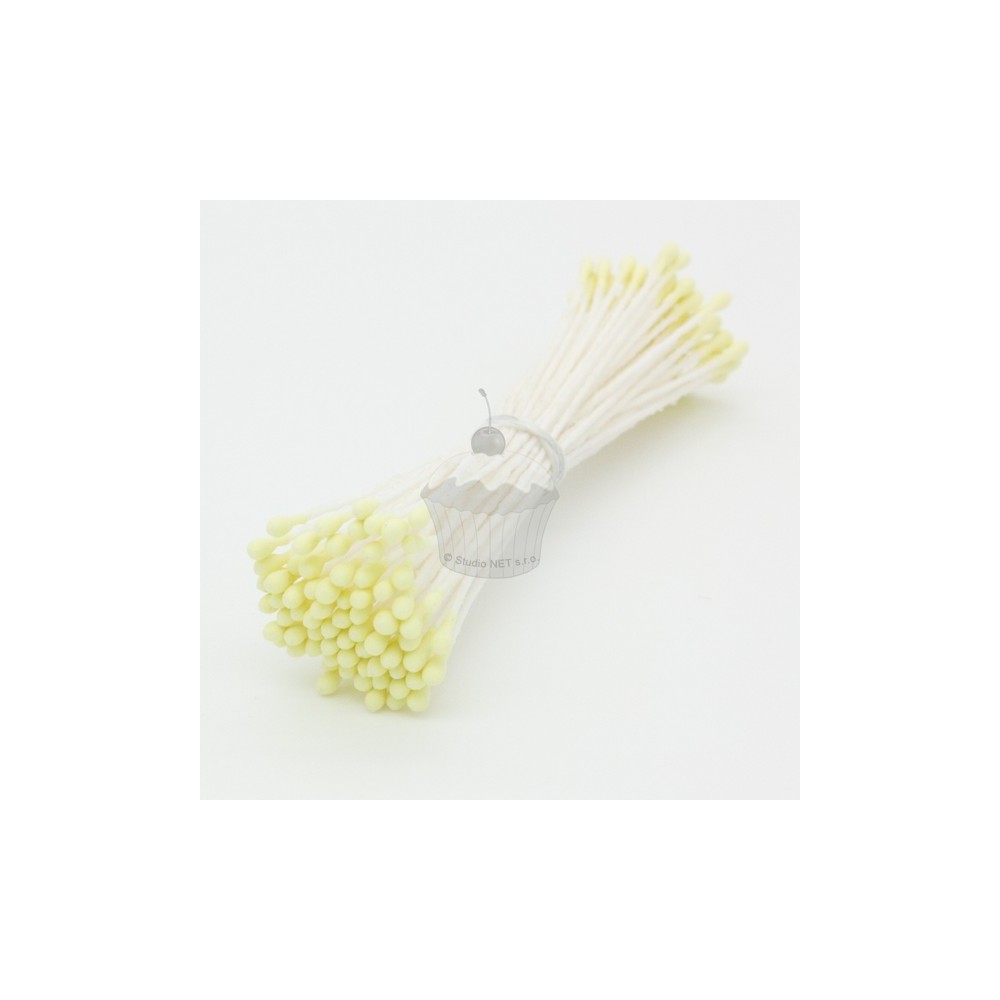 Caketools - flower pistils - matt little yellow - 72pcs