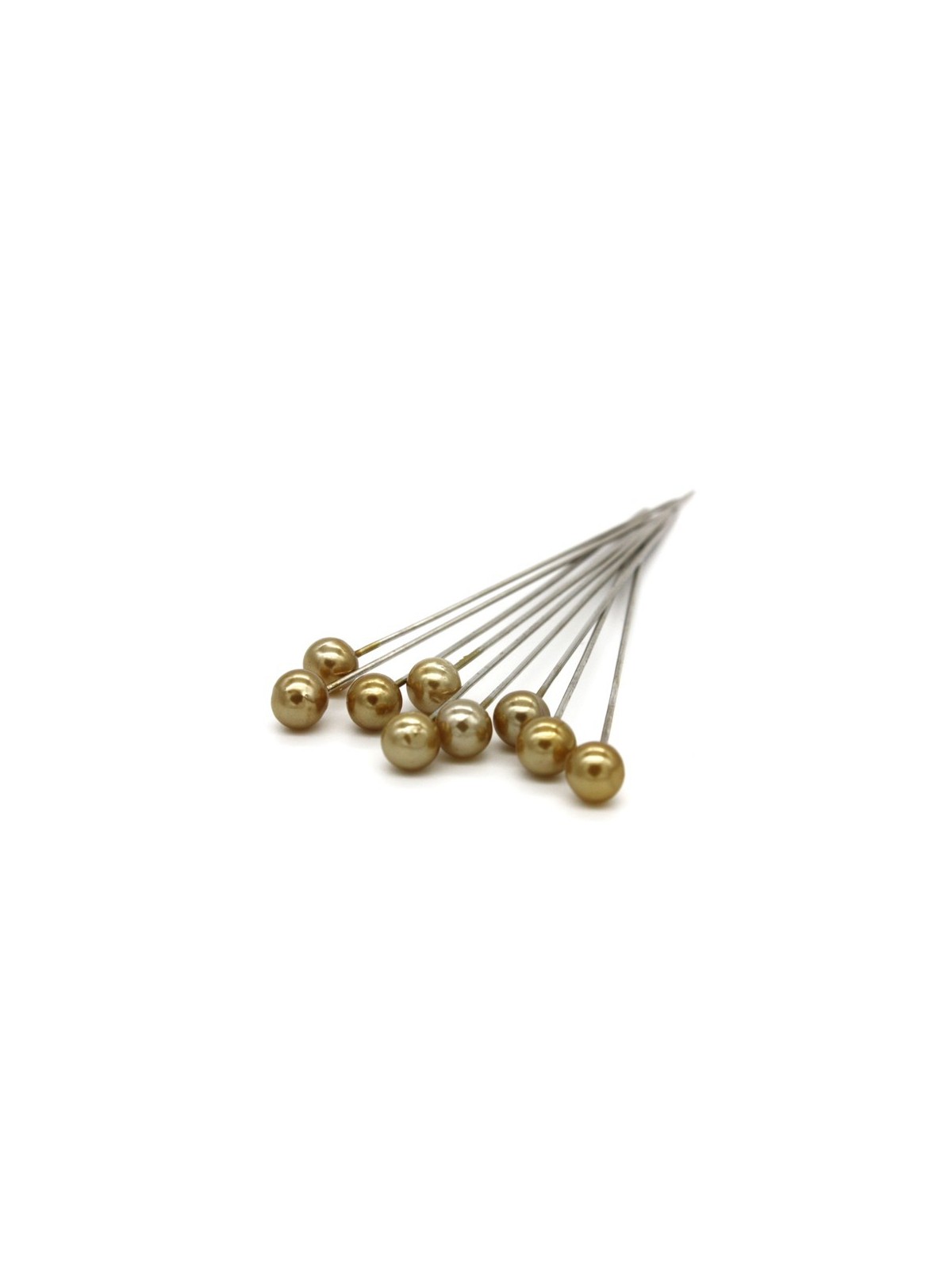 Dekorative pins - Gold Perle - 65mm/9stück