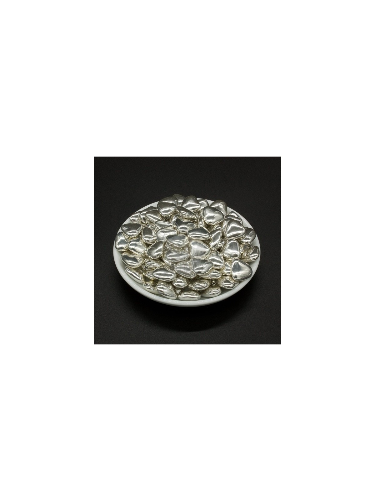 Chocolate hearts silver - 100g