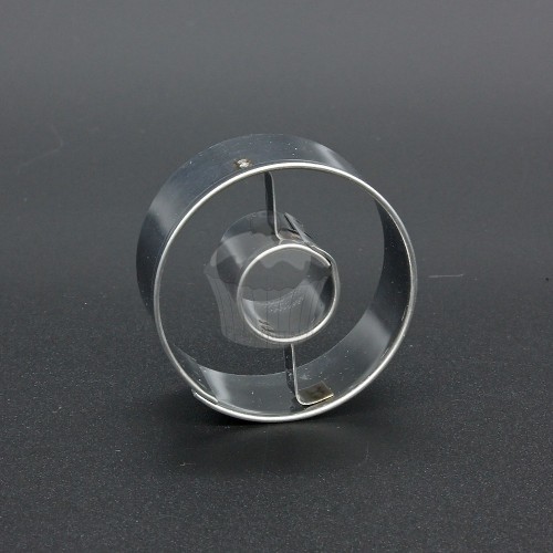 Stainless steel cookie cutter - circle + circle 3.5cm