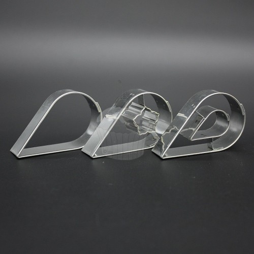 Cookie cutters - set of droplet shapes 3pcs