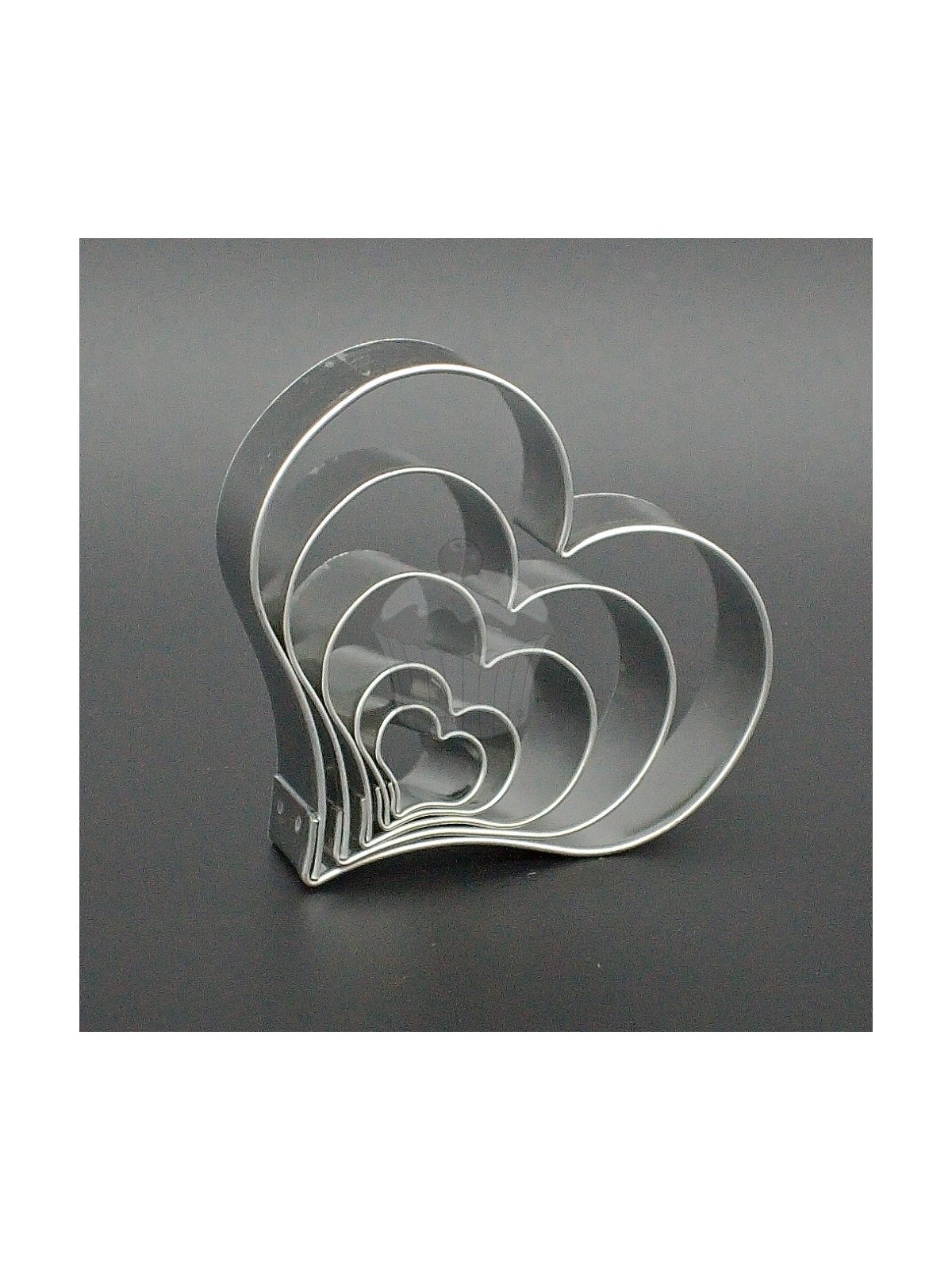 Cutters - set - Hearts - arched 5pcs