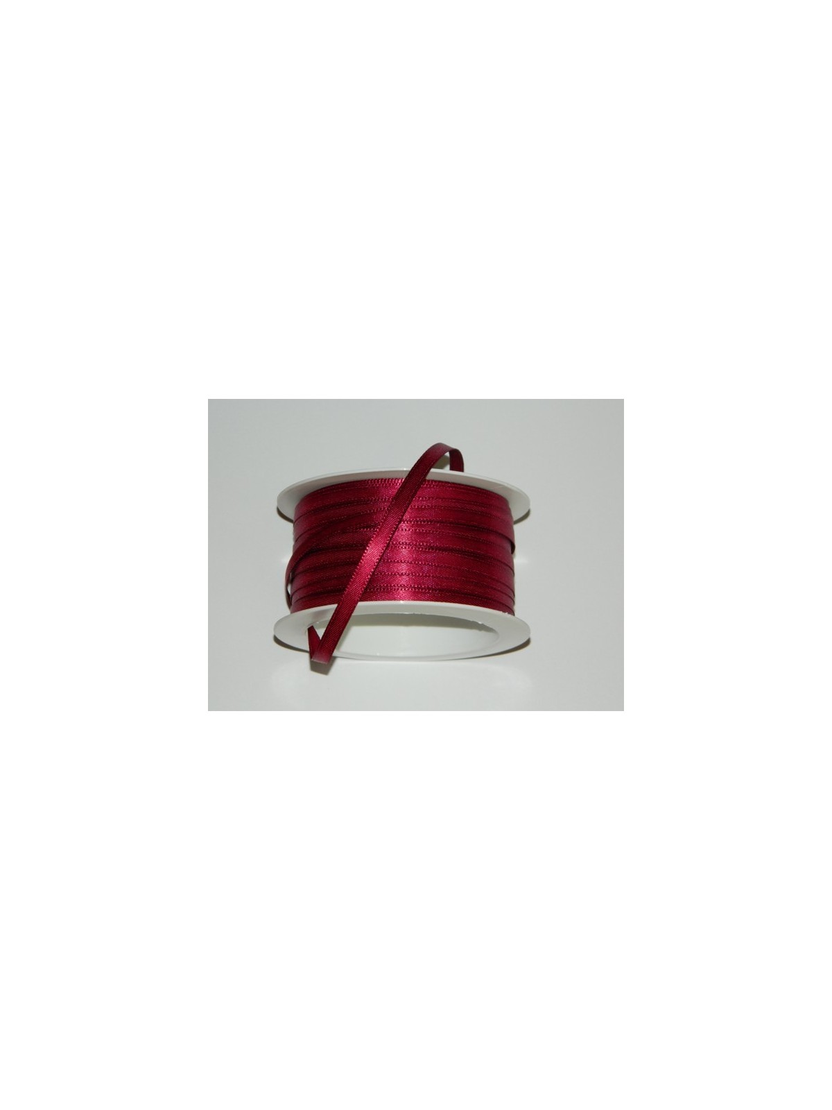 Atlas ribbon - burgundy 20m/ 5mm