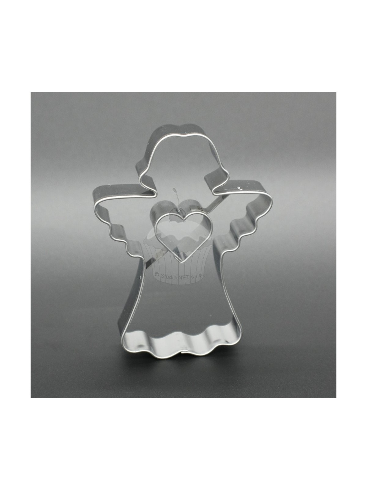 Stainless steel cutter - angel II. with heart