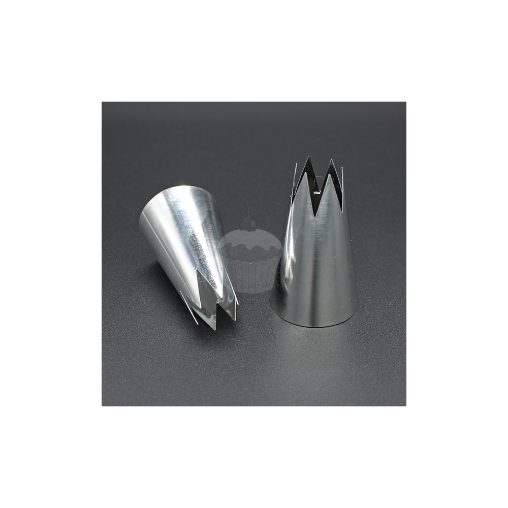 Decorative tip - straight cut large star 12mm - 6 teeth