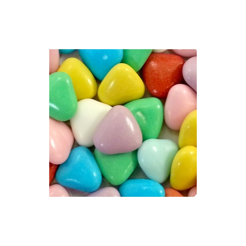 Chocolate hearts colorful - 100g